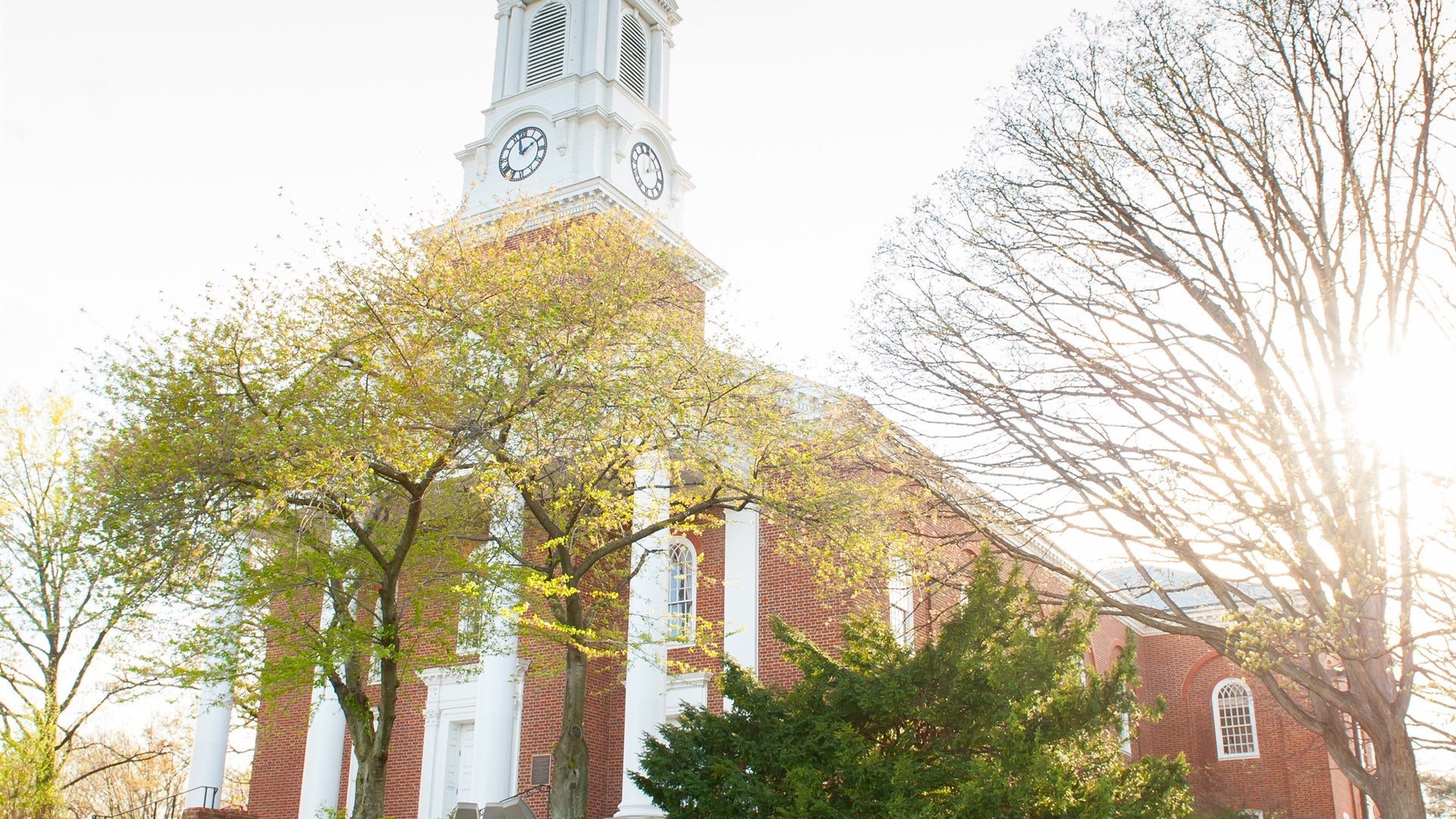 front of the memorial chapel